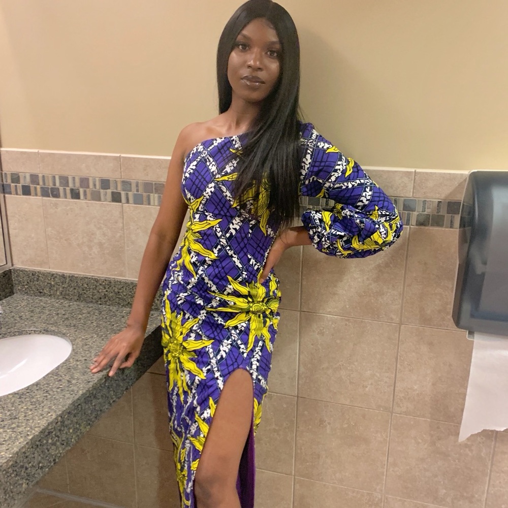 Ankara Slit Dress